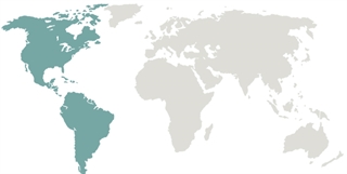 Map with the Pan American region highlighted.